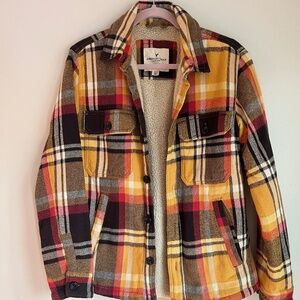 American Eagle Outfitters Plaid Shacket with pockets, Size Small